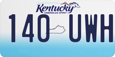 KY license plate 140UWH