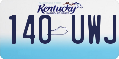 KY license plate 140UWJ