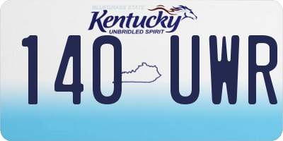 KY license plate 140UWR