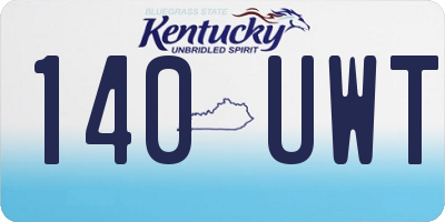 KY license plate 140UWT