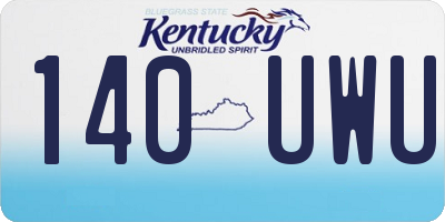 KY license plate 140UWU