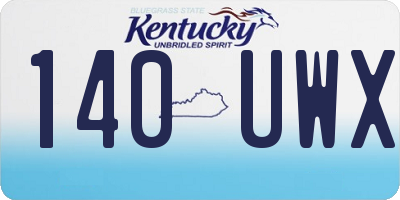 KY license plate 140UWX