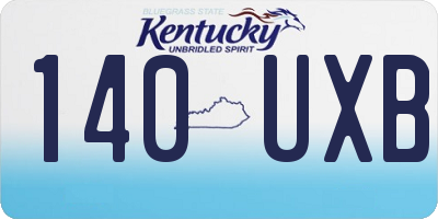 KY license plate 140UXB