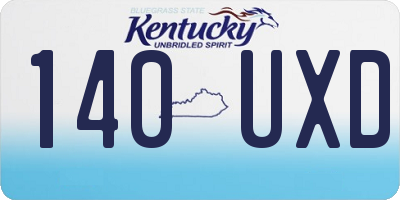 KY license plate 140UXD