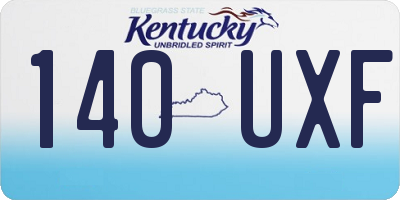 KY license plate 140UXF