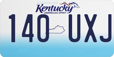 KY license plate 140UXJ