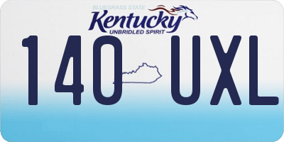 KY license plate 140UXL