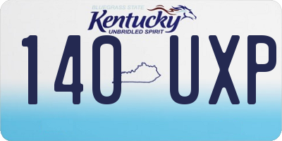 KY license plate 140UXP