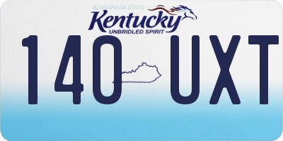 KY license plate 140UXT