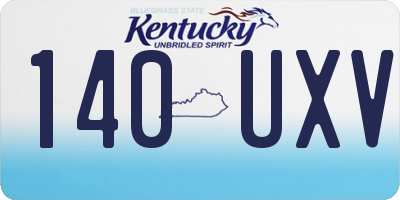 KY license plate 140UXV
