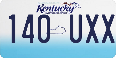 KY license plate 140UXX