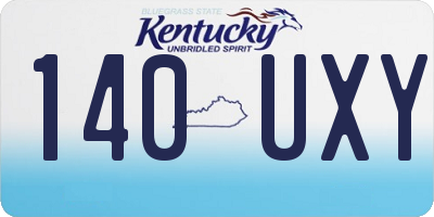 KY license plate 140UXY