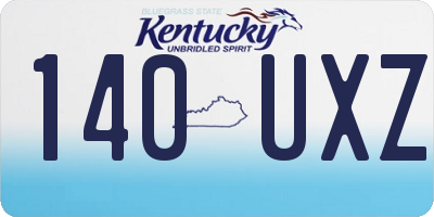 KY license plate 140UXZ