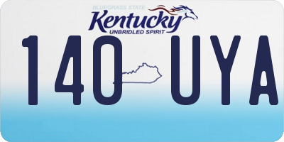 KY license plate 140UYA