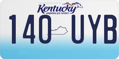 KY license plate 140UYB