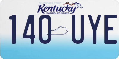 KY license plate 140UYE