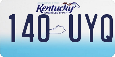 KY license plate 140UYQ
