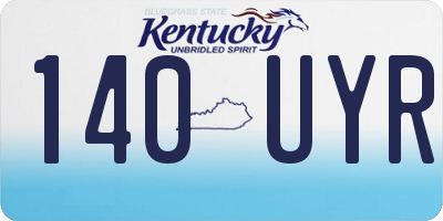 KY license plate 140UYR
