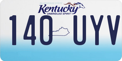 KY license plate 140UYV
