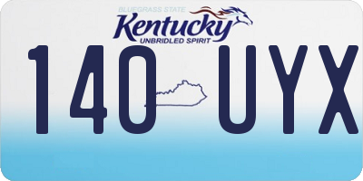 KY license plate 140UYX