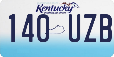 KY license plate 140UZB