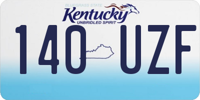 KY license plate 140UZF
