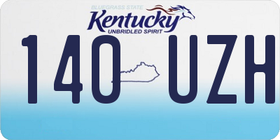 KY license plate 140UZH