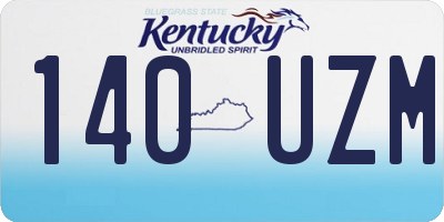 KY license plate 140UZM