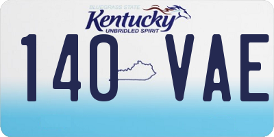 KY license plate 140VAE