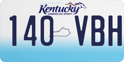 KY license plate 140VBH