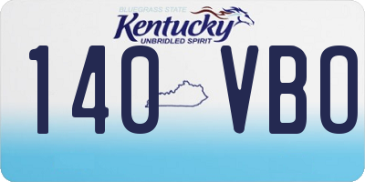 KY license plate 140VBO