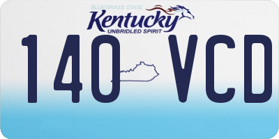 KY license plate 140VCD