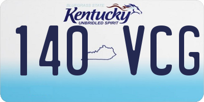 KY license plate 140VCG