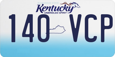 KY license plate 140VCP