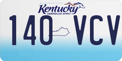 KY license plate 140VCV