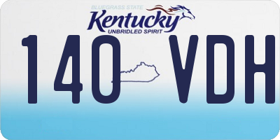 KY license plate 140VDH
