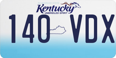 KY license plate 140VDX