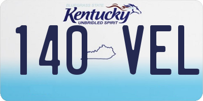 KY license plate 140VEL