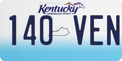 KY license plate 140VEN