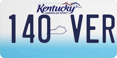 KY license plate 140VER