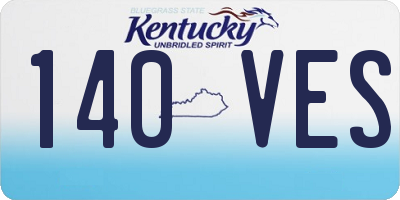 KY license plate 140VES