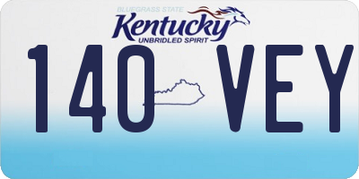 KY license plate 140VEY