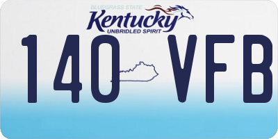 KY license plate 140VFB