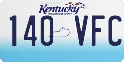 KY license plate 140VFC