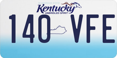 KY license plate 140VFE