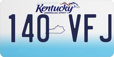 KY license plate 140VFJ