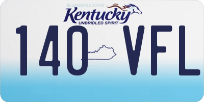 KY license plate 140VFL