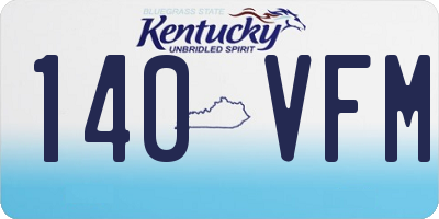 KY license plate 140VFM