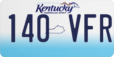 KY license plate 140VFR