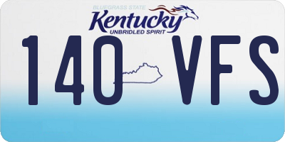 KY license plate 140VFS